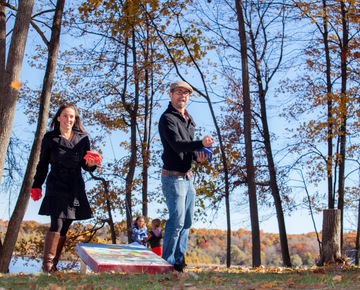 Playing Cornhole | Wedding venues