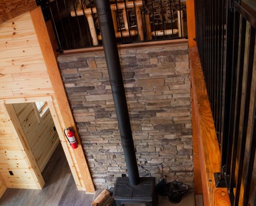 Fireplace | Glamping Michigan