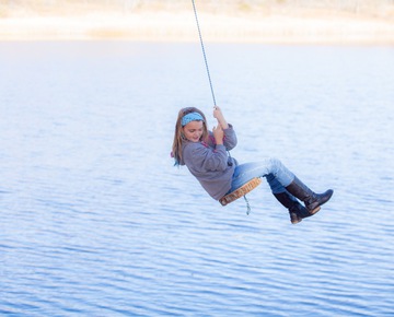 Pond Swing | Michigan cabin rentals