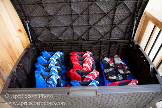 Lifejacket Storage | Outdoor wedding venues in Michigan