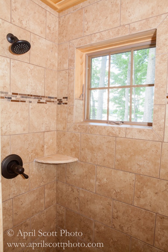 Shower | Michigan cabin rentals